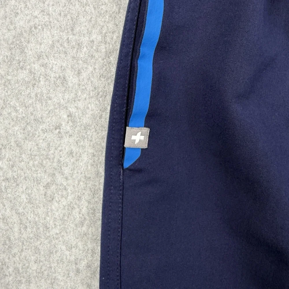 Figs Scrub Pants Mens 2XL Blue Cargo‎ Stretch Pockets Medical Nurse Drawstring